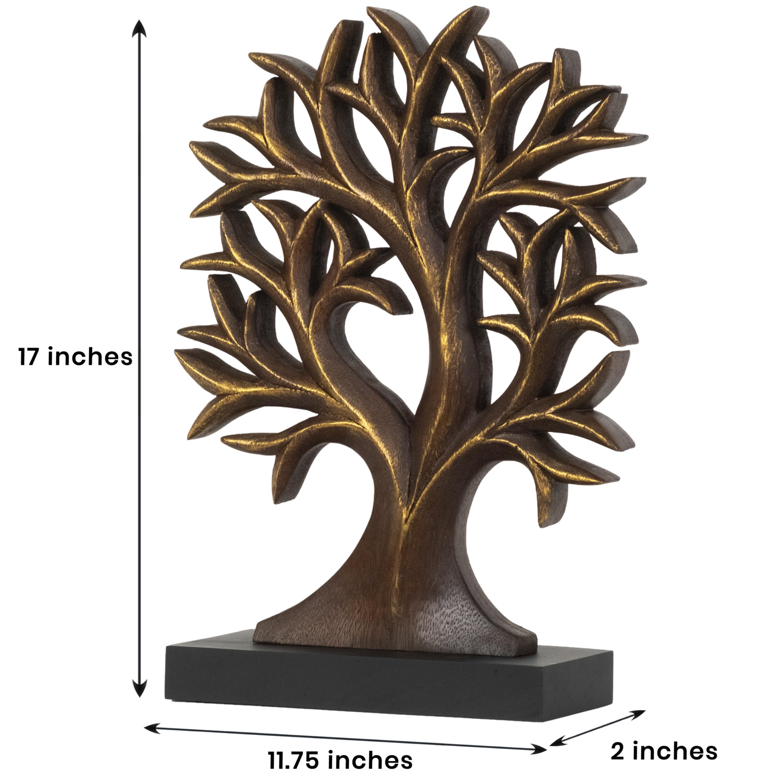 Brumit Tree of Life Wooden Sculpture – Large Hand-Carved Decor | Decozen Luxe, Gift for Mom