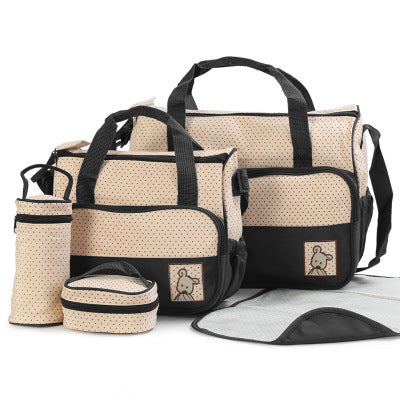 Baby Diaper Bag Set With Bottle Holder Maternity Stroller Organizer