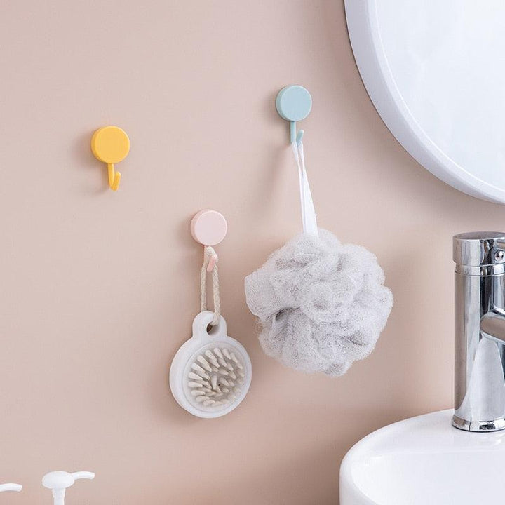 10PCS Self Adhesive Wall Hooks Strong No Drill Home Organizer