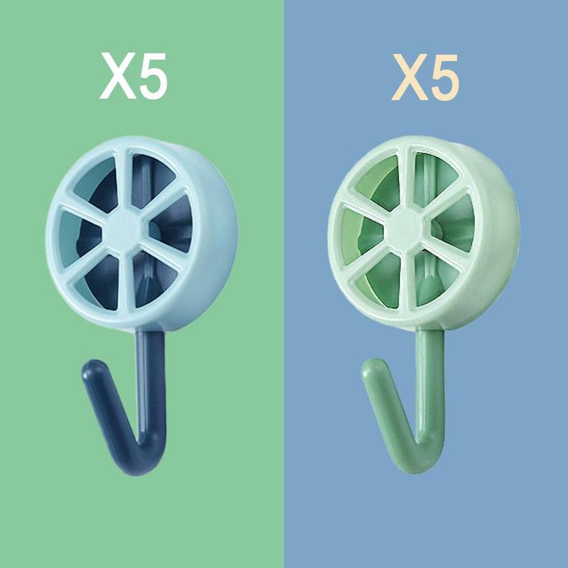 10PCS Self Adhesive Wall Hooks Strong No Drill Home Organizer