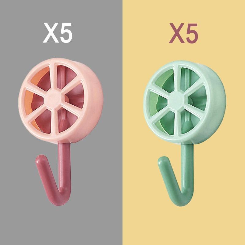 10PCS Self Adhesive Wall Hooks Strong No Drill Home Organizer