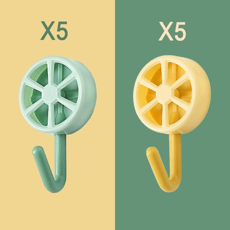 10PCS Self Adhesive Wall Hooks Strong No Drill Home Organizer