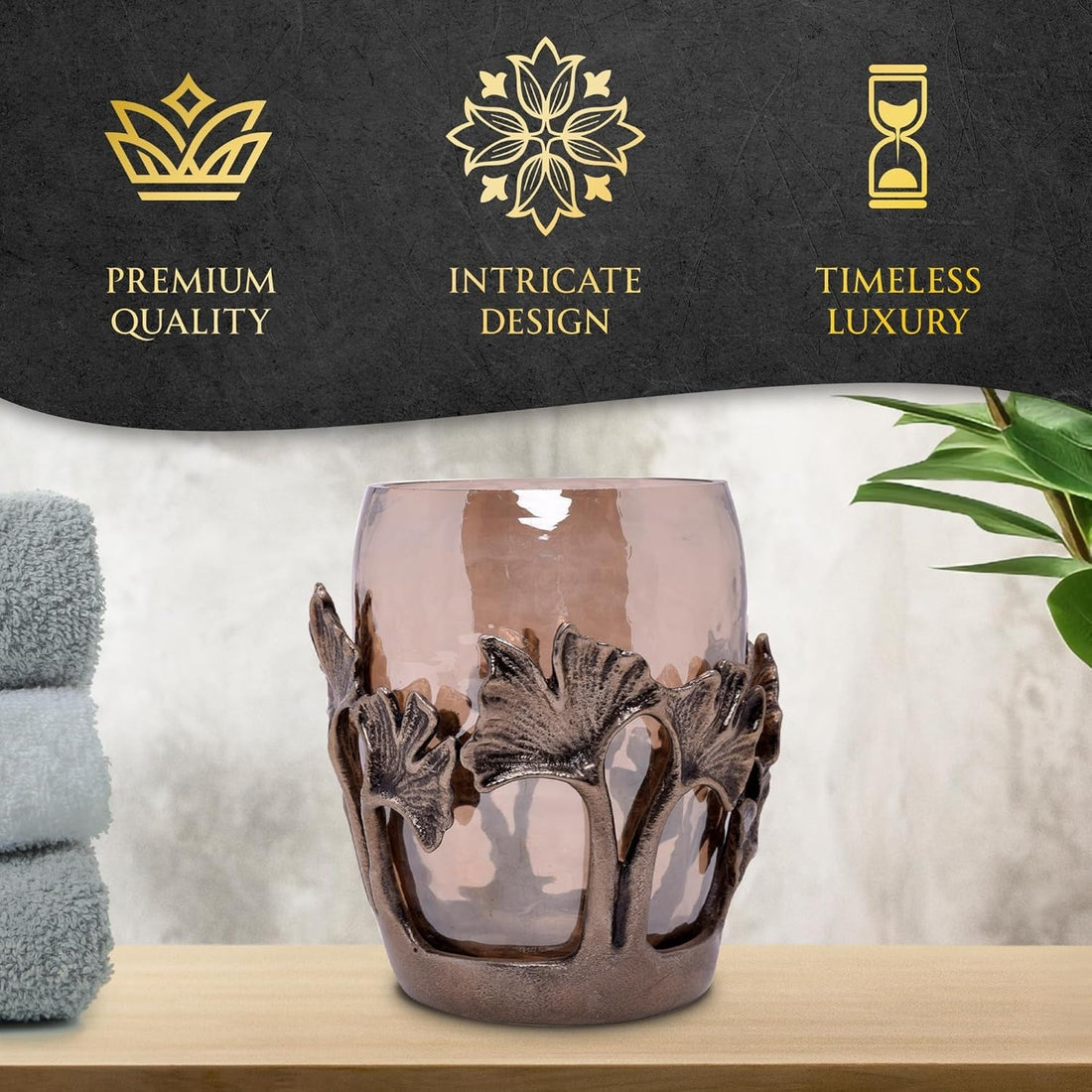 Elegant Aura – Stylish Bathroom Tumbler Contemporary Decorative Home Accent