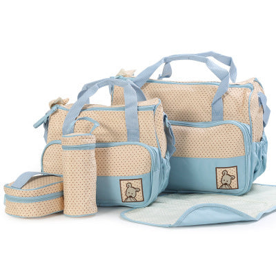 Baby Diaper Bag Set With Bottle Holder Maternity Stroller Organizer