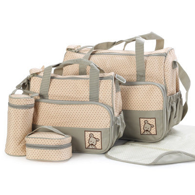 Baby Diaper Bag Set With Bottle Holder Maternity Stroller Organizer