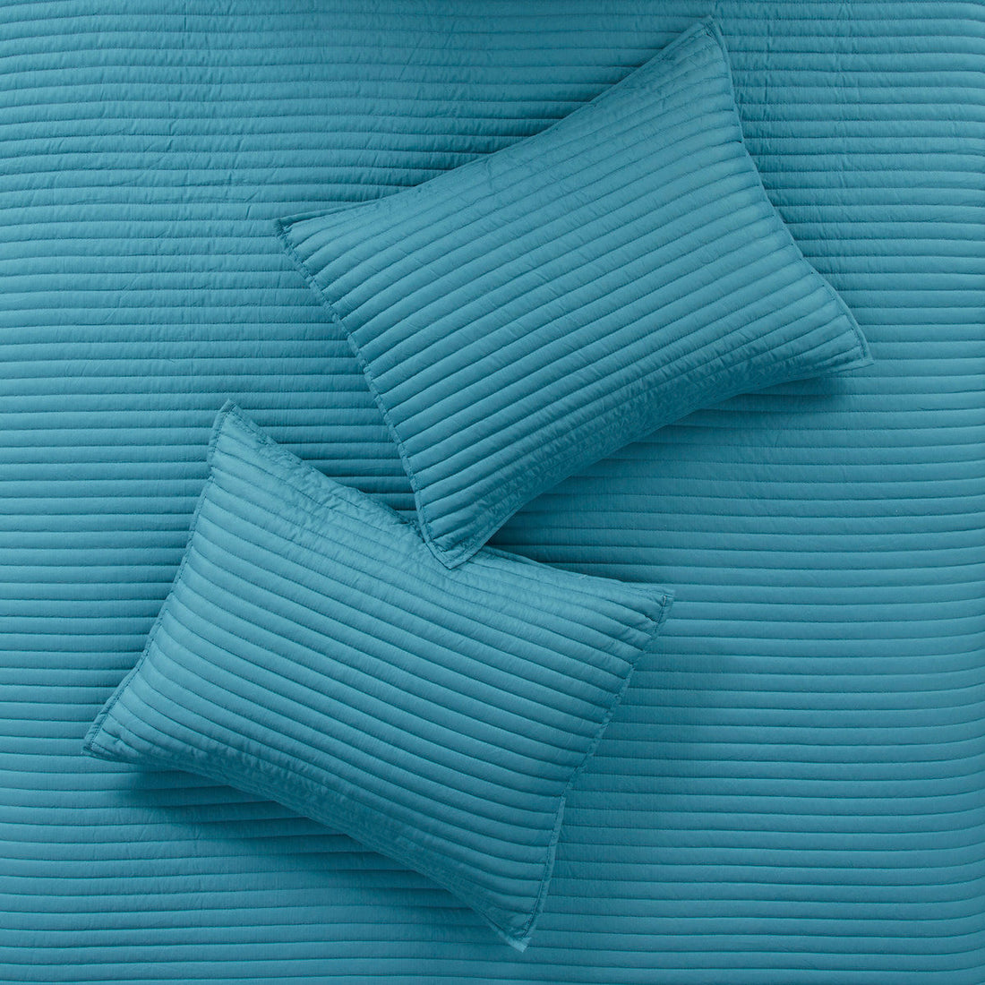 8 Piece Printed Seersucker Comforter and Quilt Set Collection Aqua Full/Queen