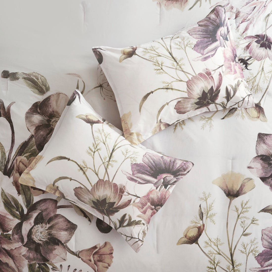 8 Piece Cotton Printed Comforter Set Blush King