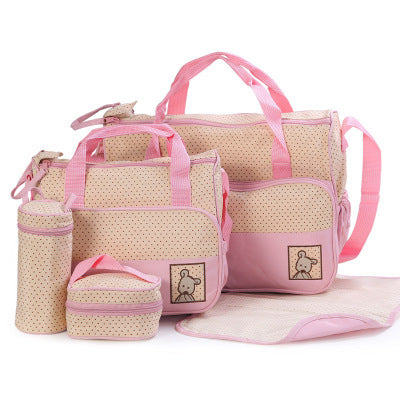 Baby Diaper Bag Set With Bottle Holder Maternity Stroller Organizer
