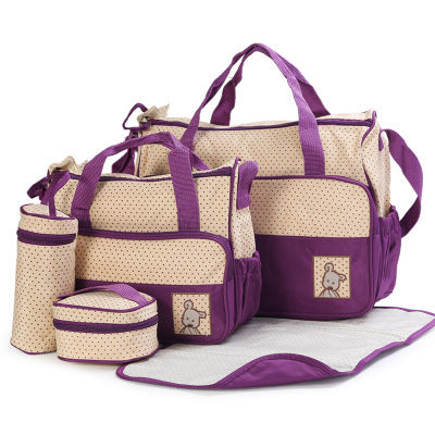 Baby Diaper Bag Set With Bottle Holder Maternity Stroller Organizer