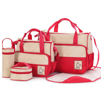Baby Diaper Bag Set With Bottle Holder Maternity Stroller Organizer