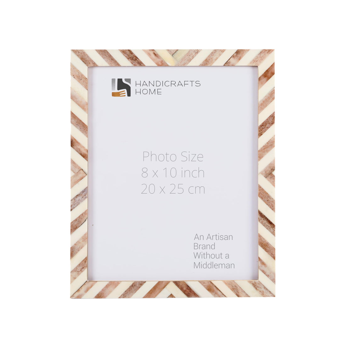 Picture Frame Chevron Collection Bone Inlay Brown 4 Sizes