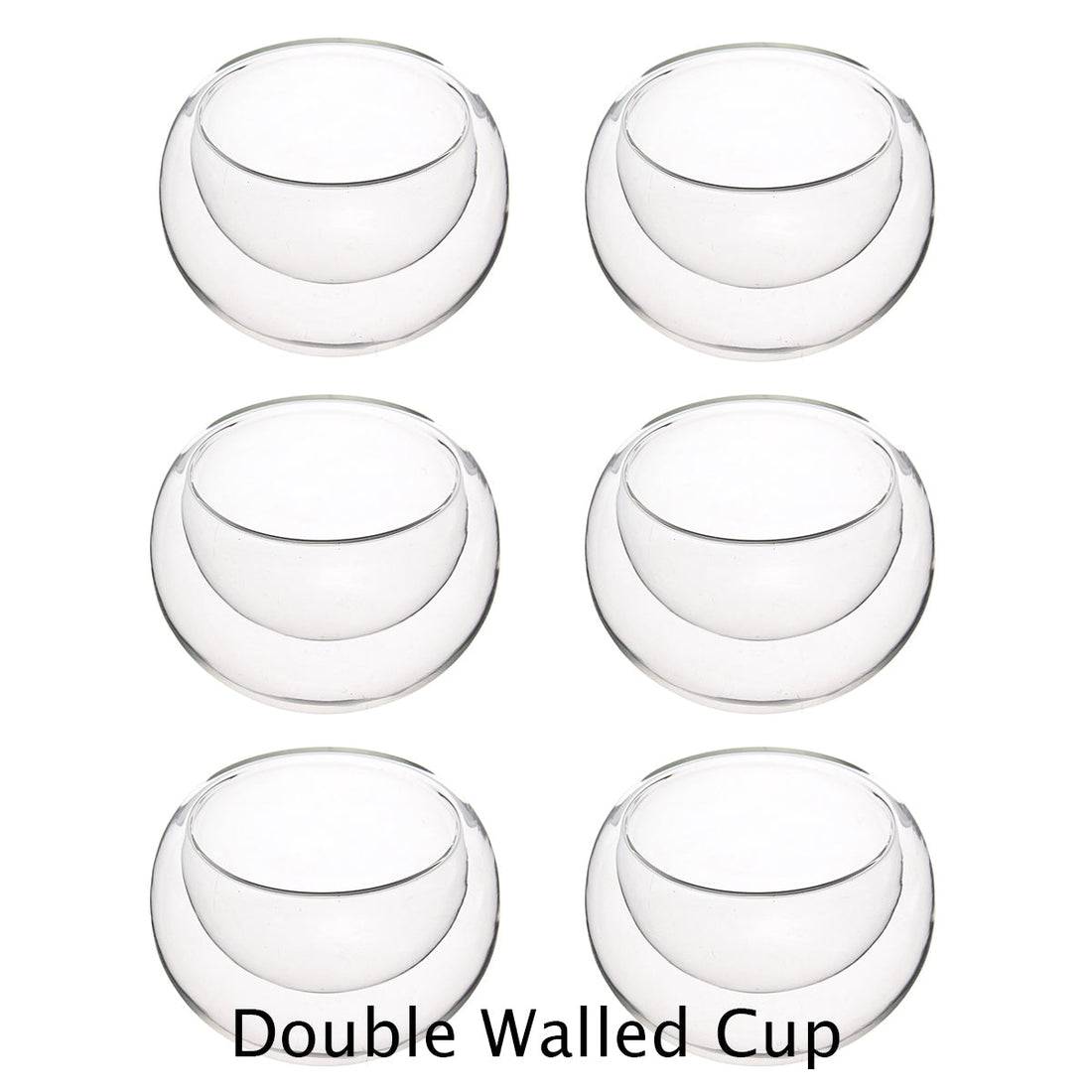 [6 double walled cups] 6 double walled cups