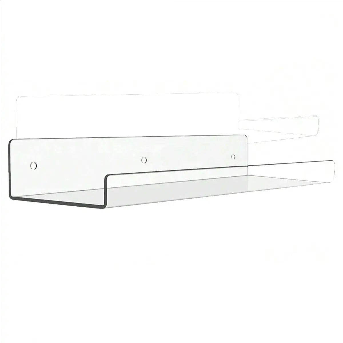 Clear Acrylic Wall Shelves 11.8 Inch Kitchen Bathroom Storage