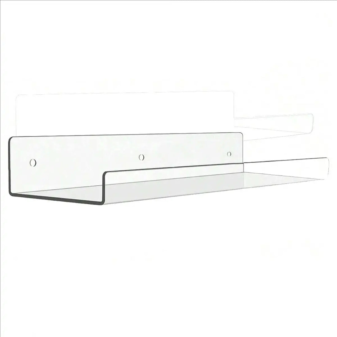 Clear Acrylic Wall Shelves 11.8 Inch Kitchen Bathroom Storage