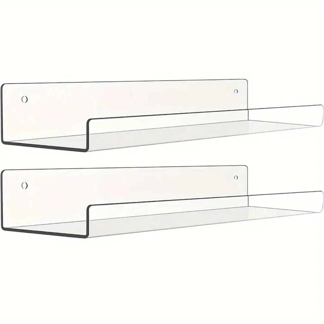 Clear Acrylic Wall Shelves 11.8 Inch Kitchen Bathroom Storage