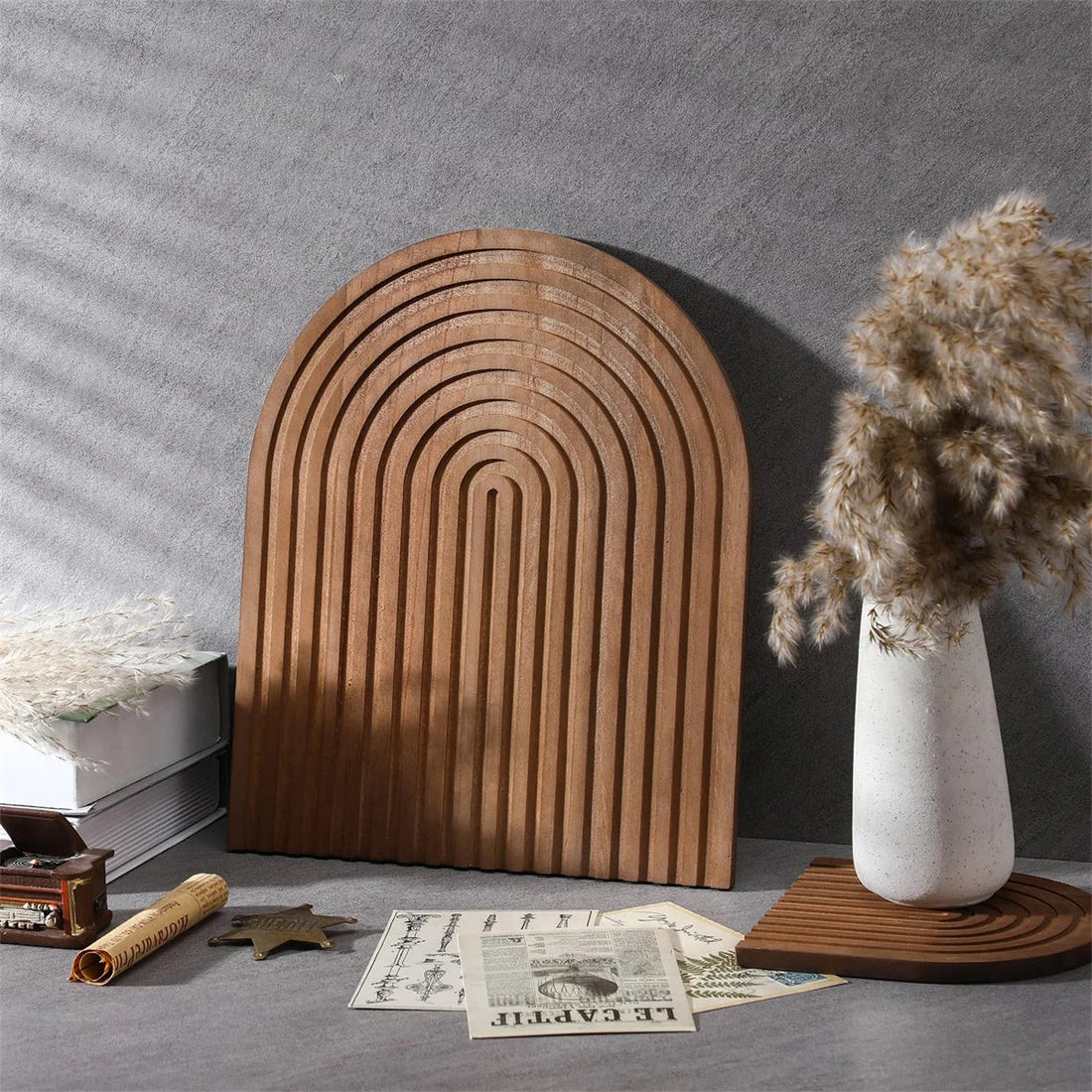 Wooden Wave Arch Cutting Board Boho Decorative Kitchen Home Decor