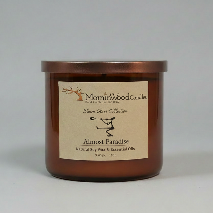 Almost Paradise – Soy 3-Wick Blown Glass Collection