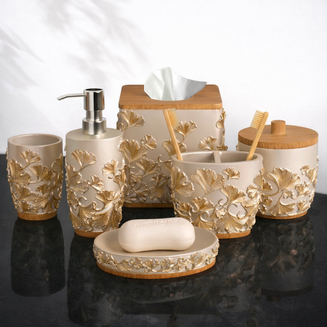The Valencia Collection – Elegant Modern Bathroom Décor Accessories Set of 6