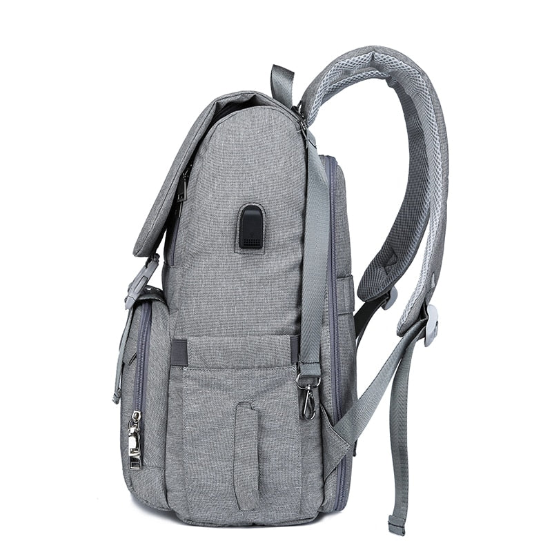 Baby Diaper Backpack With USB Charging Port Large Capacity Travel