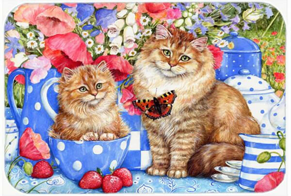 Blue Cats Glass Cutting Boards – Durable, Decorative Kitchen Art Large CDCO0200LCB