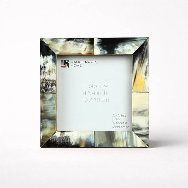 Horn Inlay Picture Frame Tabletop Wall 4x4 4x6 5x7 8x10