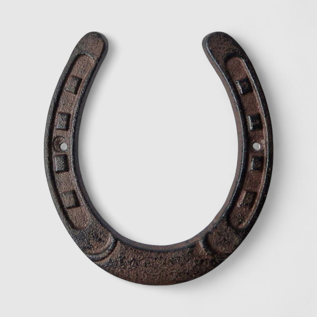 Large Horseshoe Wall Plaque, Cast Iron Western Ranch Decor