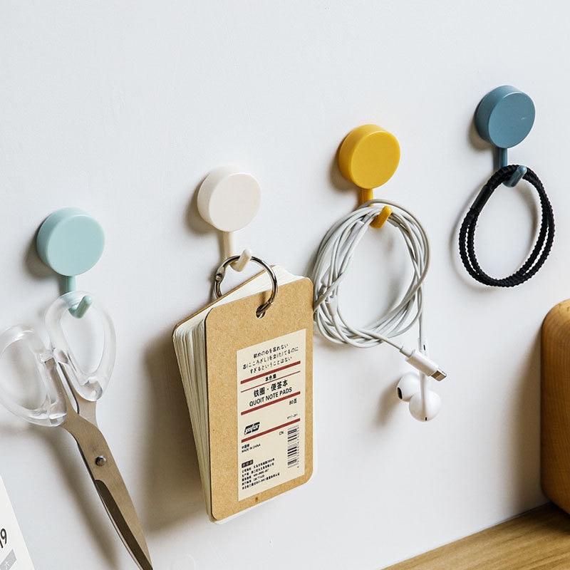10PCS Self Adhesive Wall Hooks Strong No Drill Home Organizer