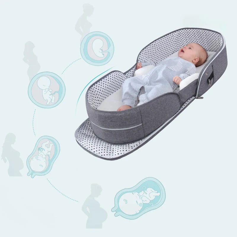 Baby Crib Multifunction Folding Travel Cot With Mosquito Net