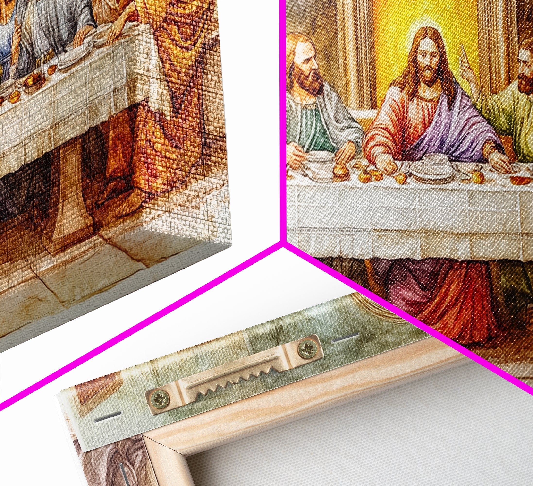 The Last Supper Reimagined - Framed Canvas Print - Christian Wall Art - Christian Decor - Jesus Painting - Jesus Art