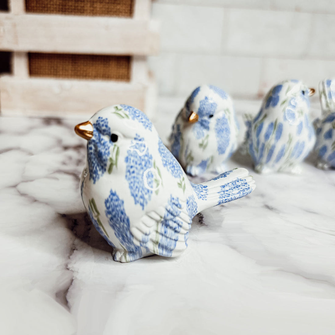 Blue Hydrangea Birds