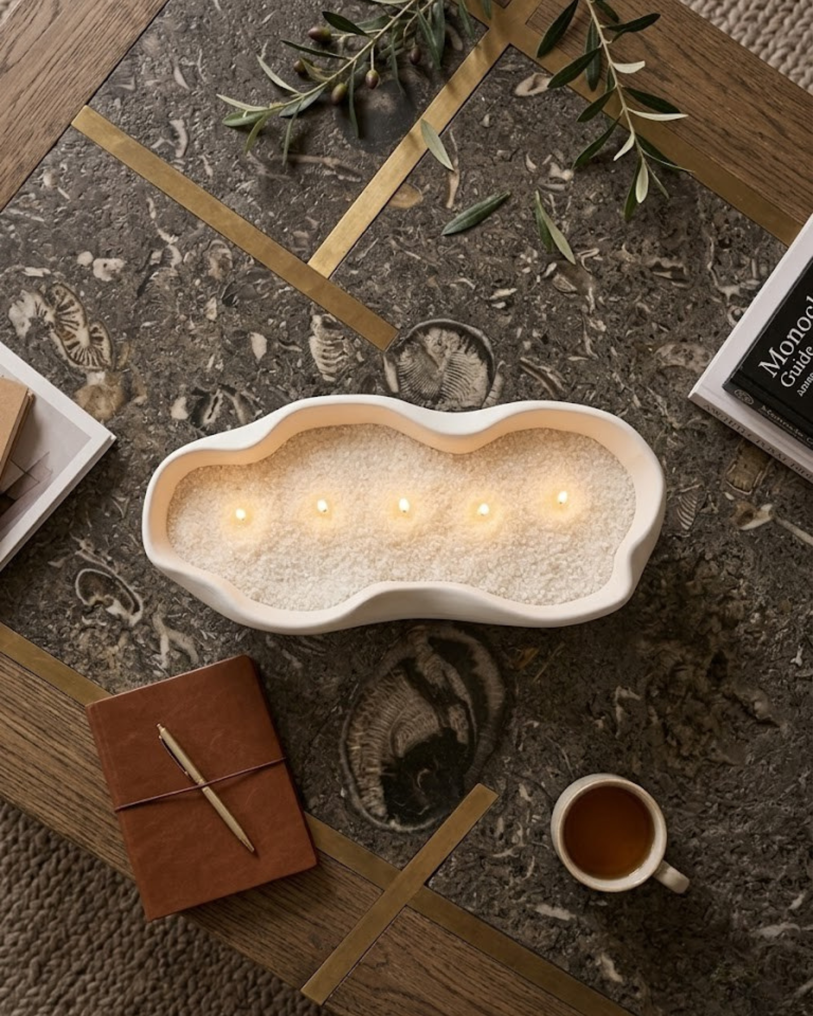 Scalloped Candle Tray