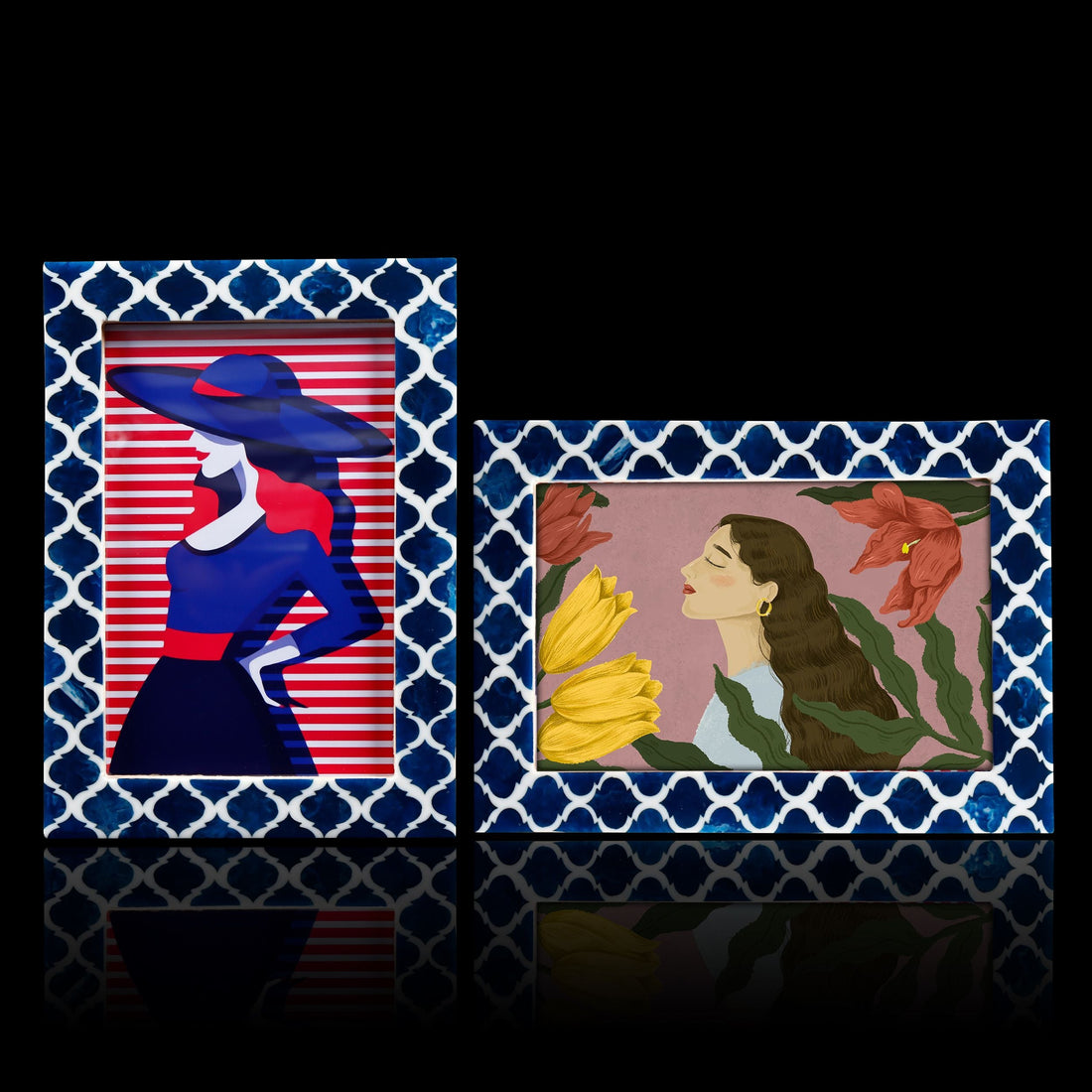 Picture Frame Casablanca Medianoche Collection Resin Inlay Pack of 2 – 3 Sizes