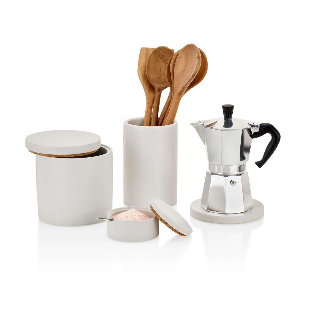 Concrete Kitchen Set: White