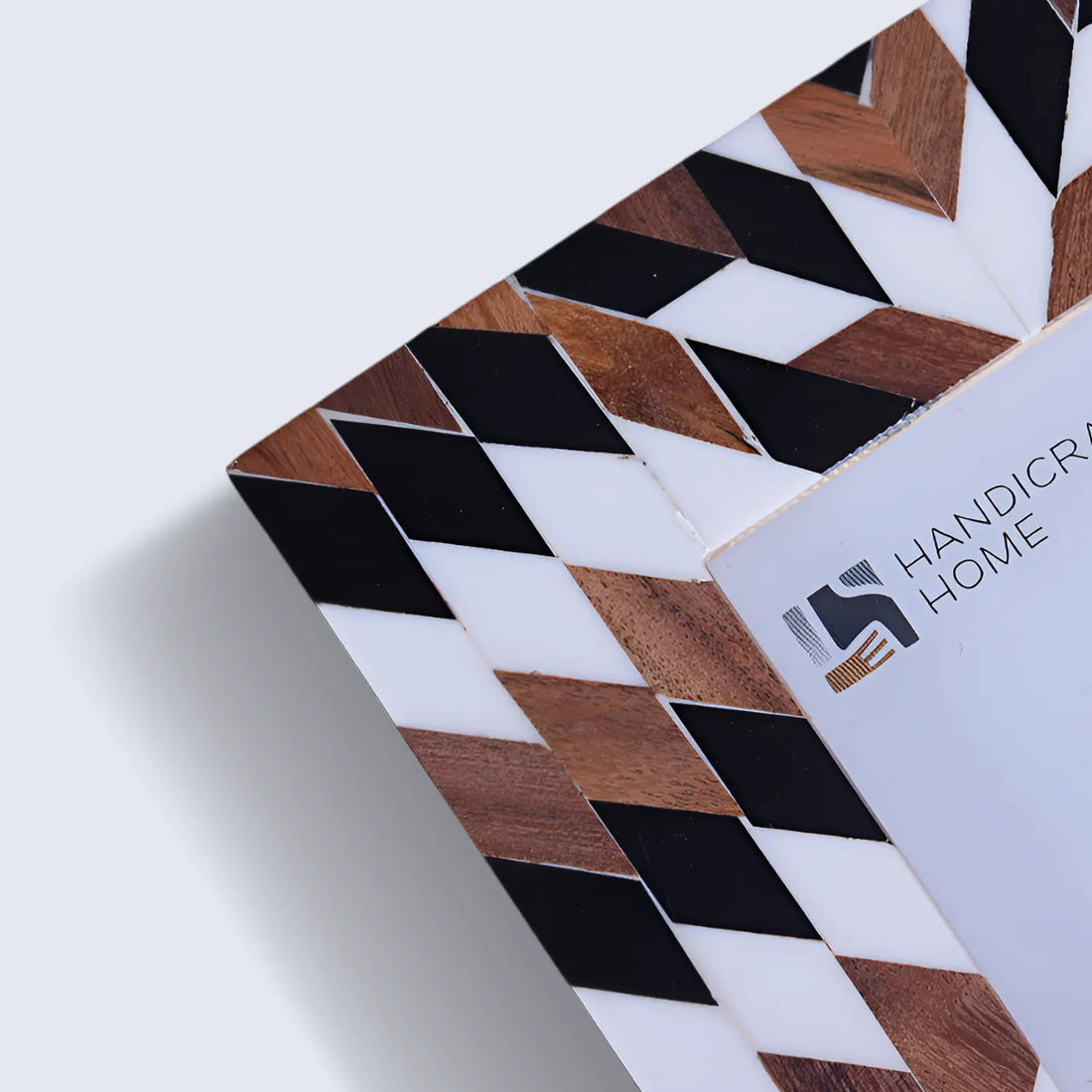 Picture Frame Herringbone Pattern Wood & Resin Inlay - 4x6, 5x7