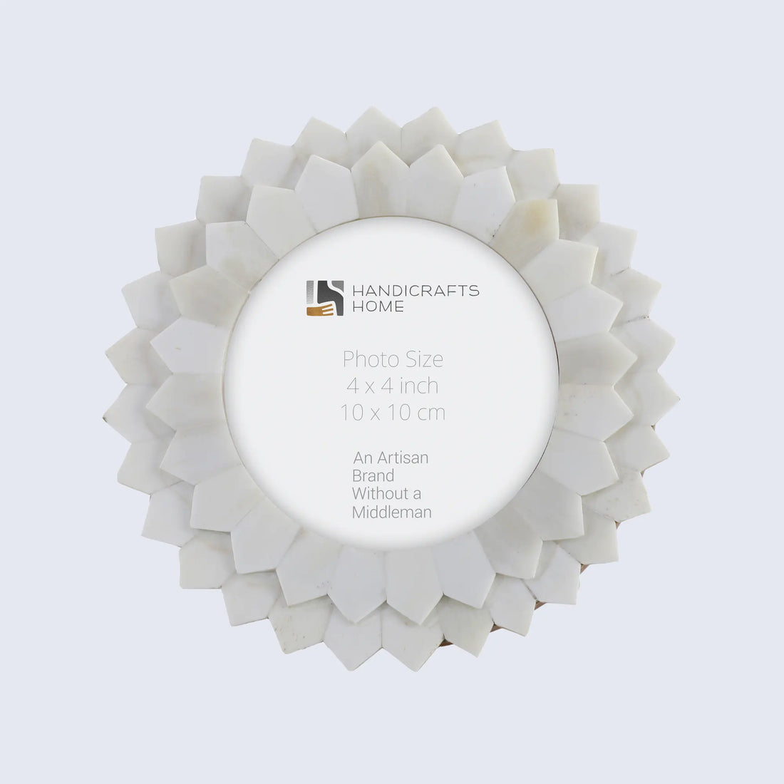 Baby Round Picture Frame Scalloped Radiance Collection - 4" x 4"
