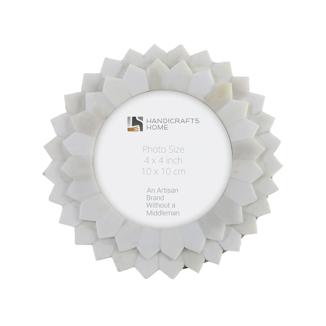 Baby Round Picture Frame Scalloped Radiance Collection - 4" x 4"