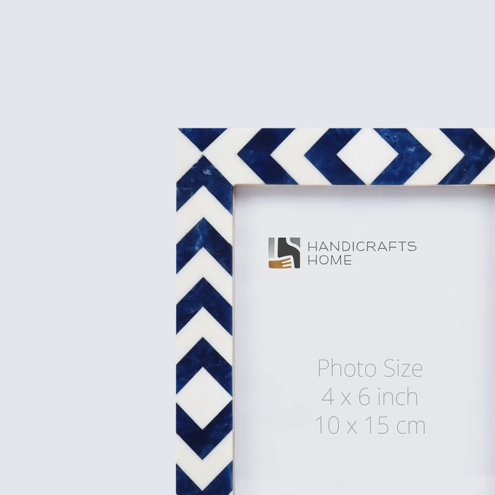 Picture Frame Lisbon Azul Collection Resin Inlay Blue & White – 3 sizes (Pack of 2)