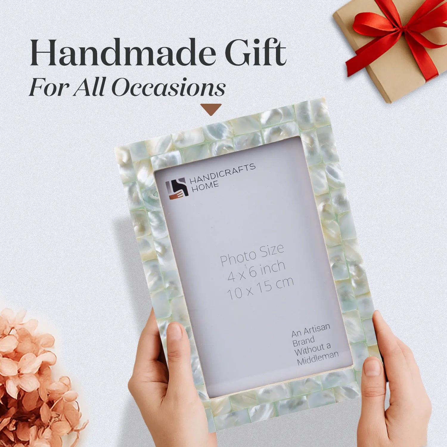 Picture Frame Mother of Pearl Collection Green 3 Sizes