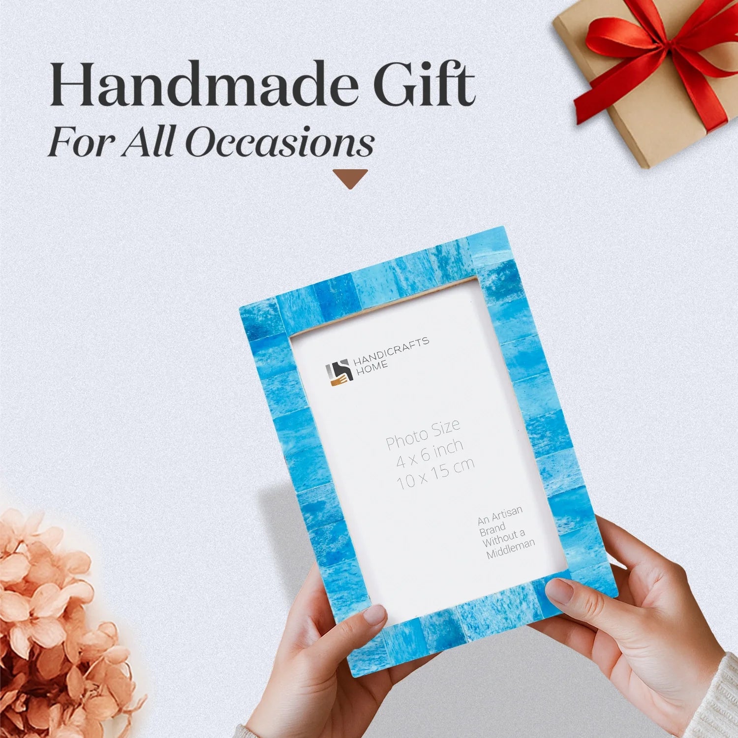 Picture Frame Classic Collection Bone Inlay Turquoise – 3 Sizes