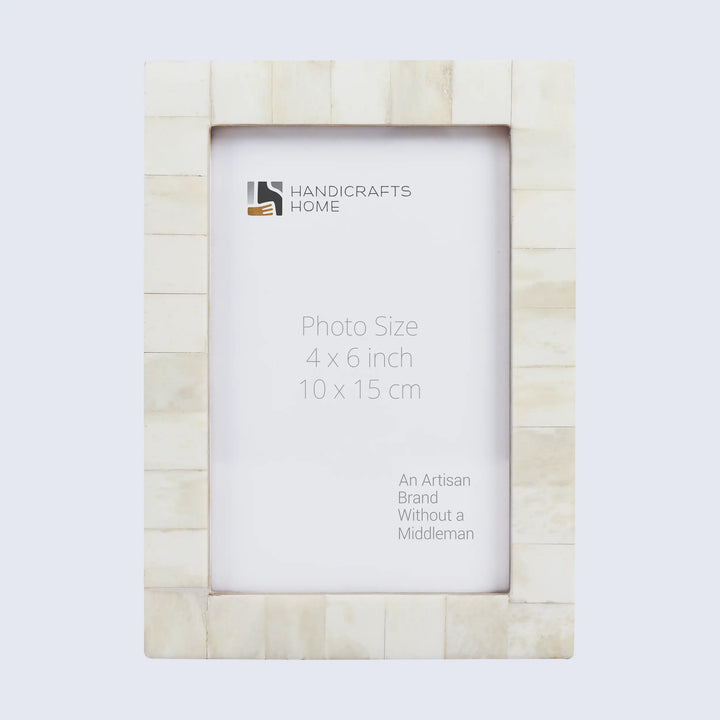 Picture Frame Classic Pattern Collection Bone Inlay White – 3 Sizes