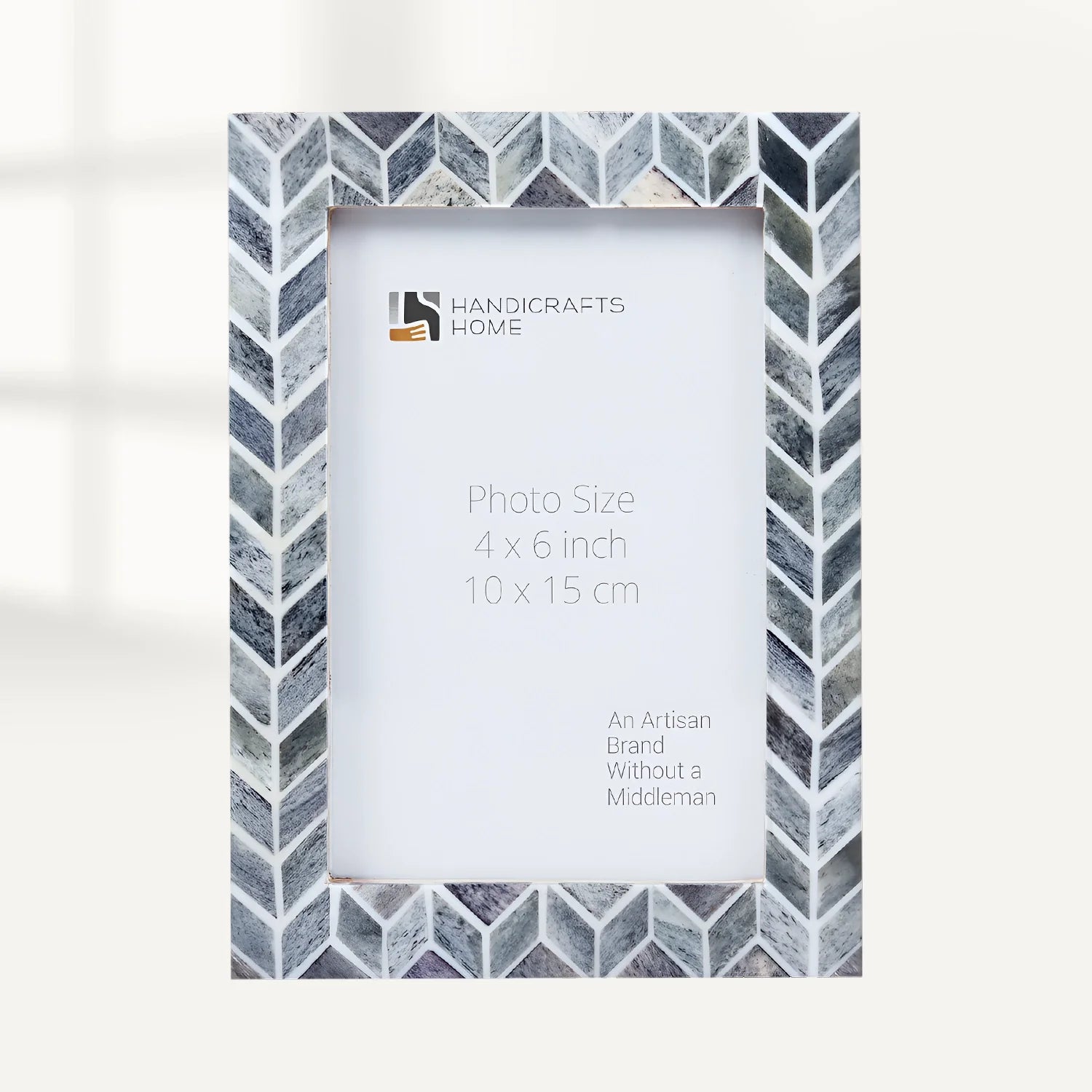 Picture Frame Arctic Smoke Pattern Collection Bone & Resin Inlay Grey & White – 4x6, 5x7 & 8x10