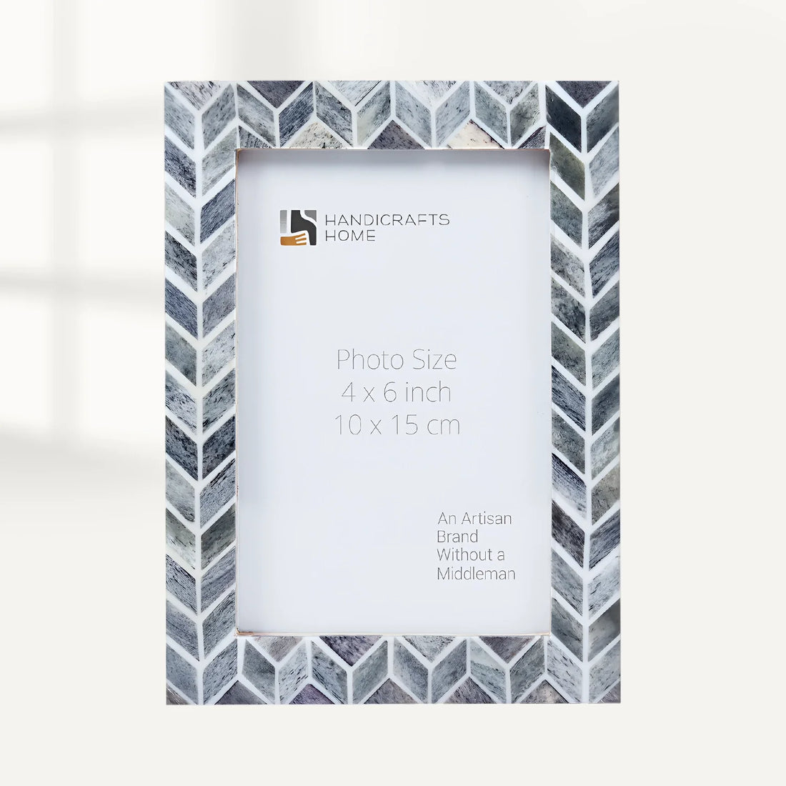 Picture Frame Arctic Smoke Pattern Collection Bone & Resin Inlay Grey & White – 4x6, 5x7 & 8x10