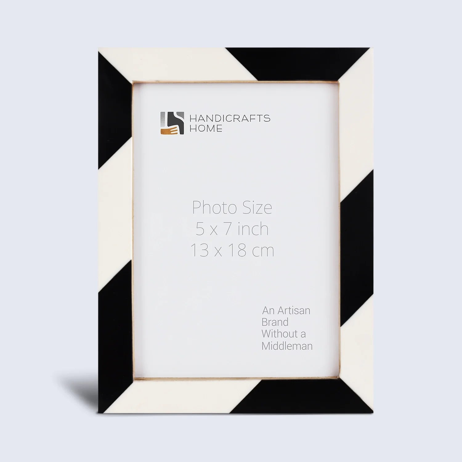 Picture Frame Artisan Bedazzle Collection Resin Inlay Black & White – 3 Sizes