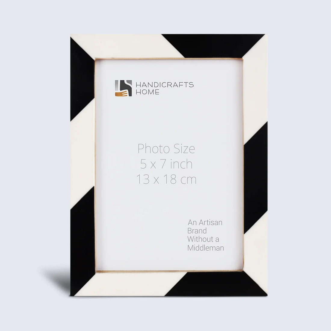 Picture Frame Artisan Bedazzle Collection Resin Inlay Black & White – 3 Sizes
