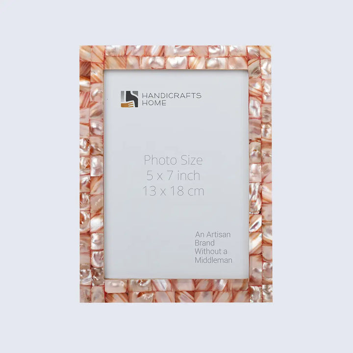 Picture Frame Mother of Pearl Collection Pink - 3 Sizes