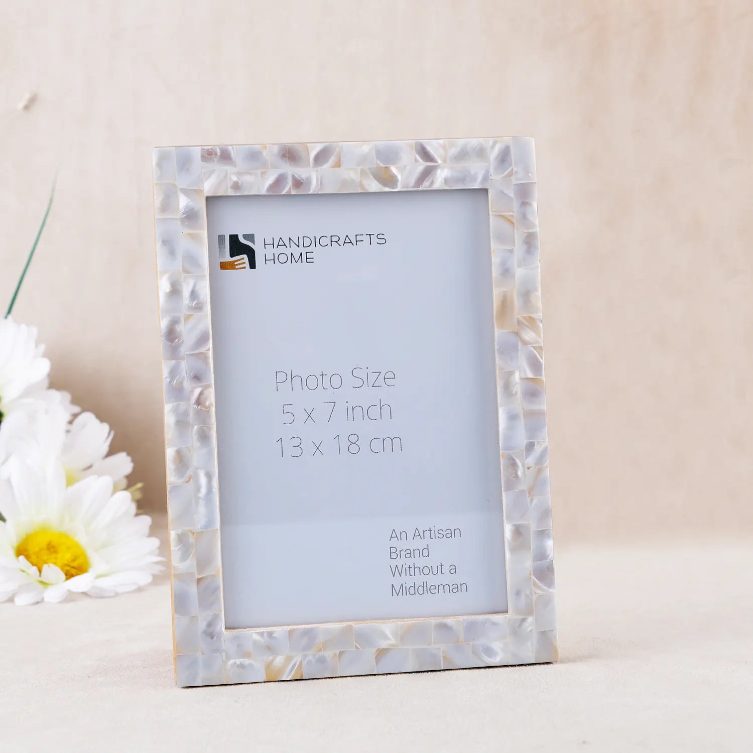 Picture Frame Mother of Pearl Collection Mother of Pearl White 3 Sizes