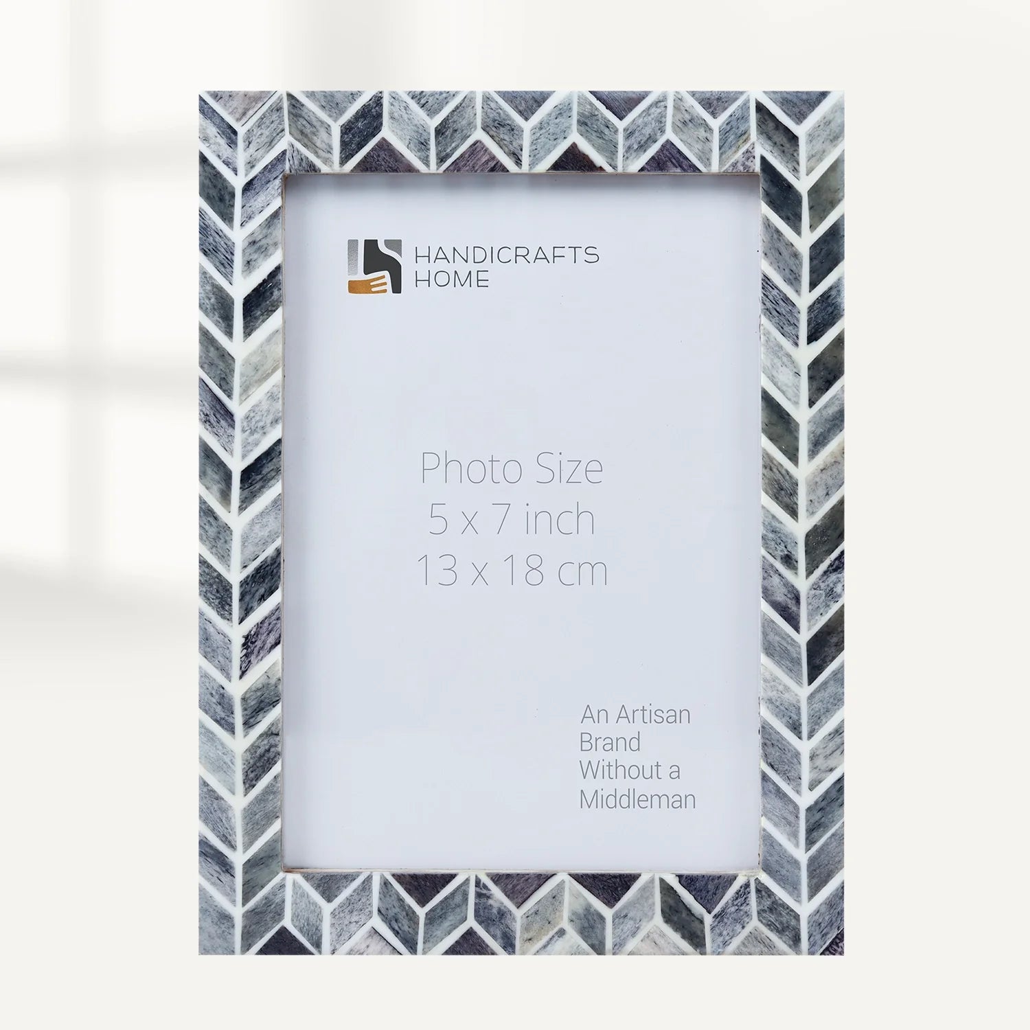 Picture Frame Arctic Smoke Pattern Collection Bone & Resin Inlay Grey & White – 4x6, 5x7 & 8x10