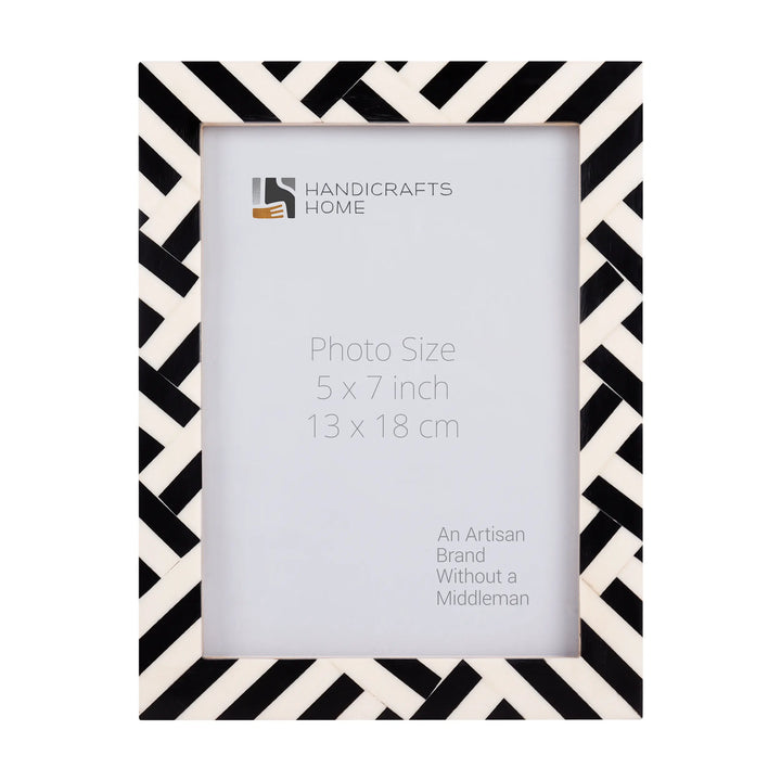 Picture Frame Avant Coco Collection Resin Inlay Black & White – 4x6, 5x7 & 8x10"
