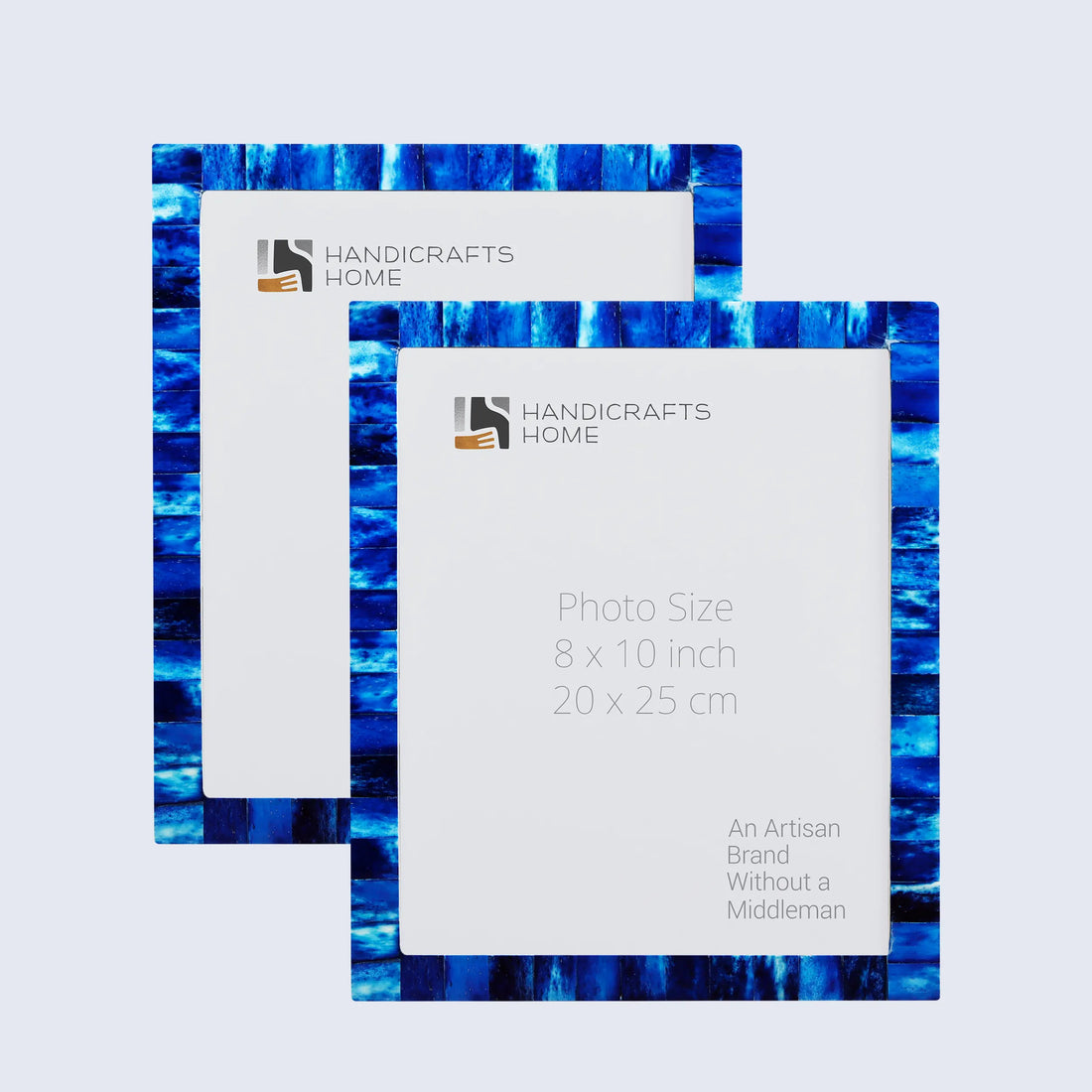 Picture Frame Classic Pattern Collection Resin Inlay Blue Pack of 2 – 3 Sizes