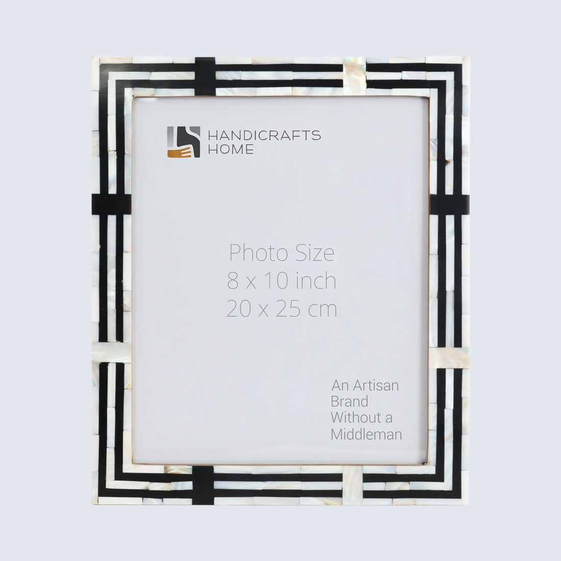 Picture Frames Pearlescent Motif Pattern Collection Mother of Pearl Resin Inlay Black 3 Sizes